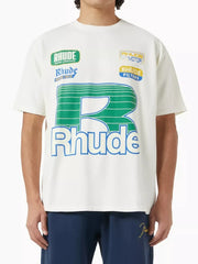 Rhude Racing Patch Big R Logo Oversized T‑Shirt