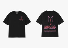 Rhude Arrow Road Sign Front & Back Graphic Oversized T‑Shirt