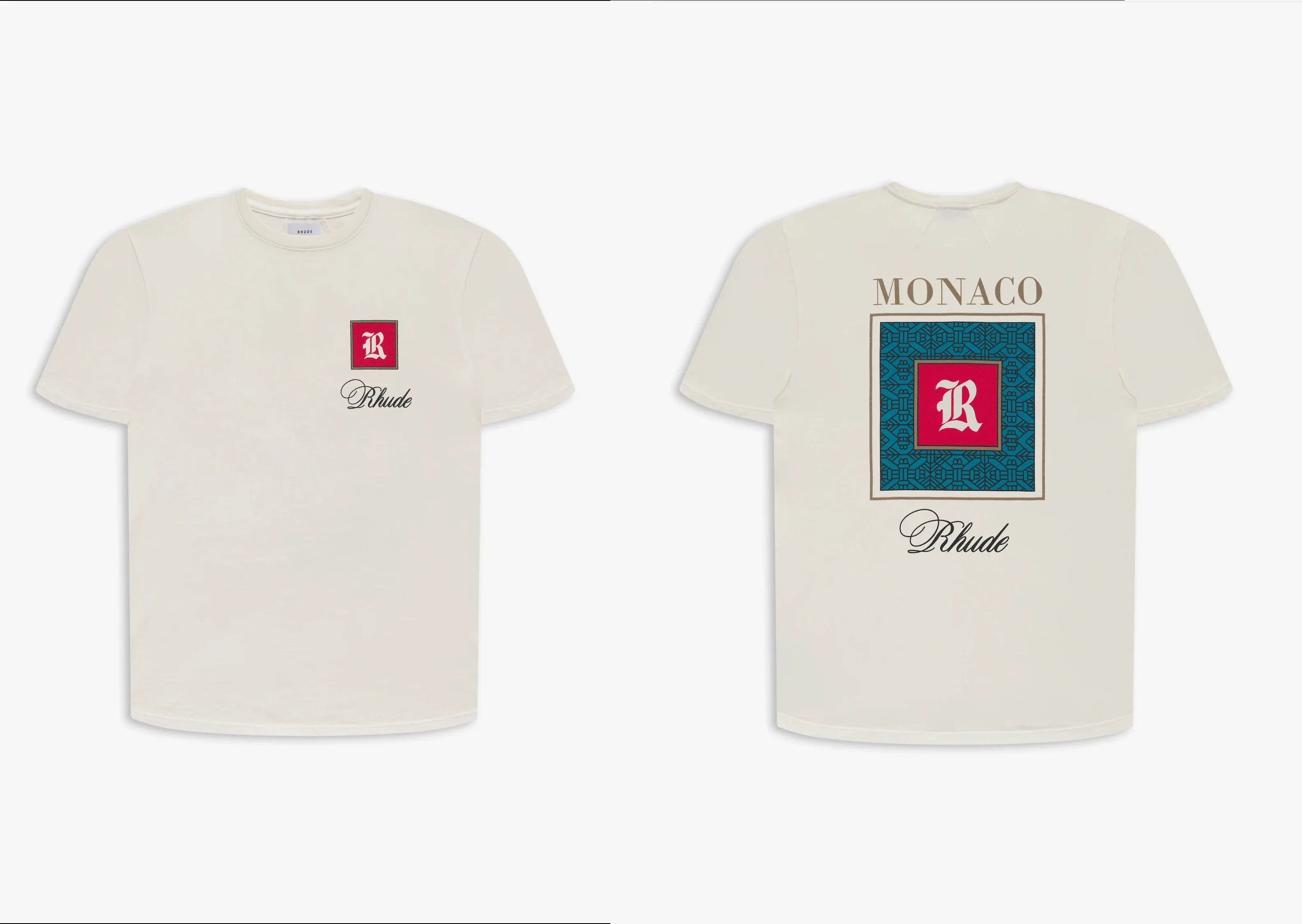 Rhude Monaco Square Badge Graphic Oversized T‑Shirt