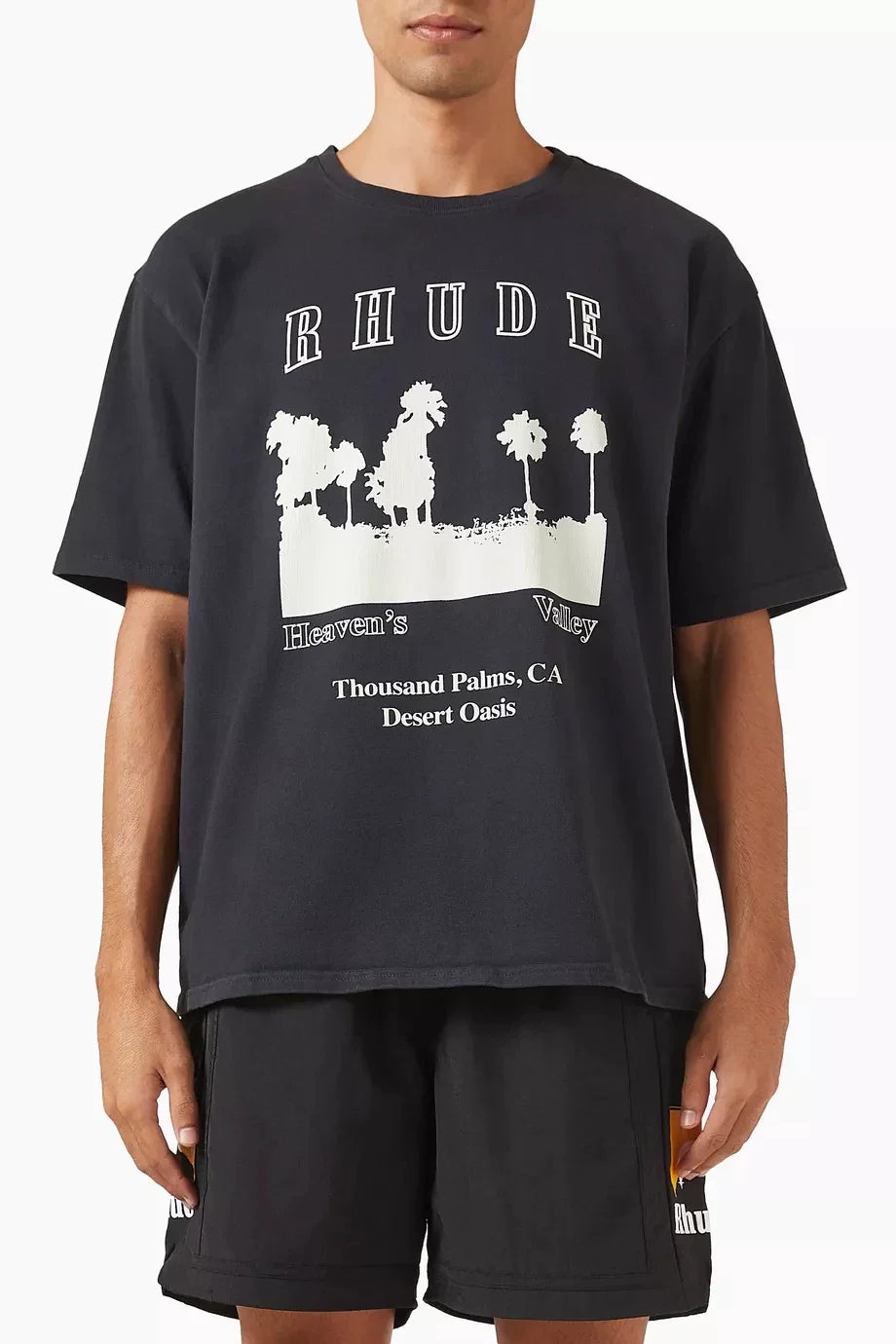 Rhude Thousand Palms Graphic Print Oversized T‑Shirt