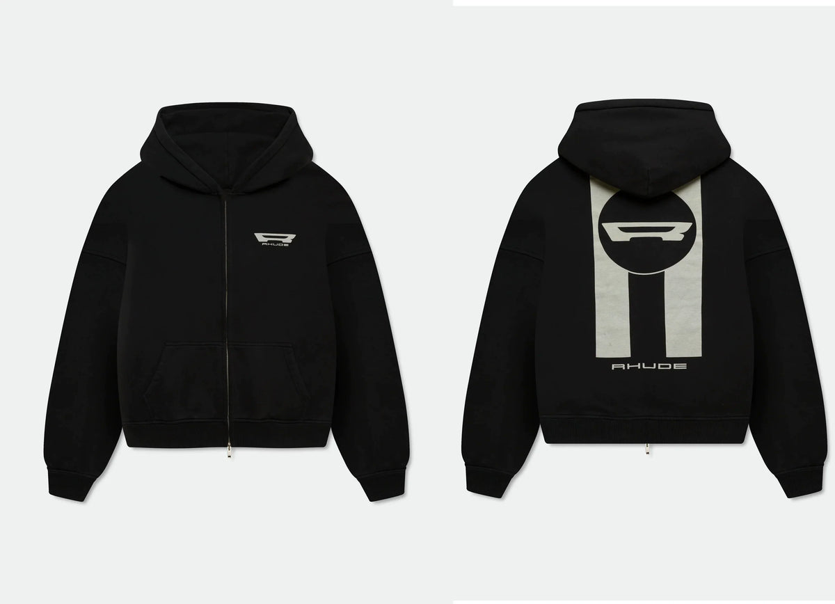Rhude Vintage Letter Print Oversized Unisex Hoodie