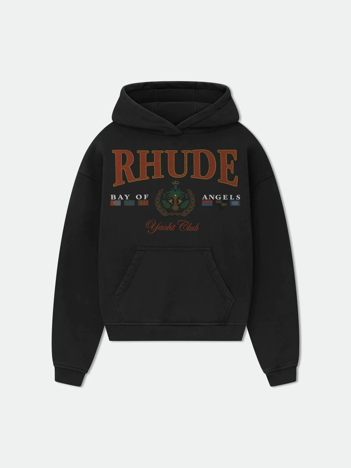 Rhude Vintage Letter Print Oversized Unisex Hoodie