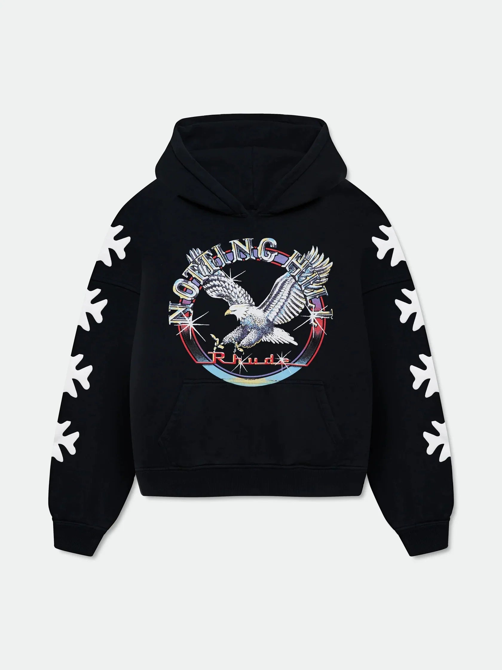 Rhude Vintage Letter Print Oversized Unisex Hoodie