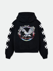 Rhude Vintage Letter Print Oversized Unisex Hoodie