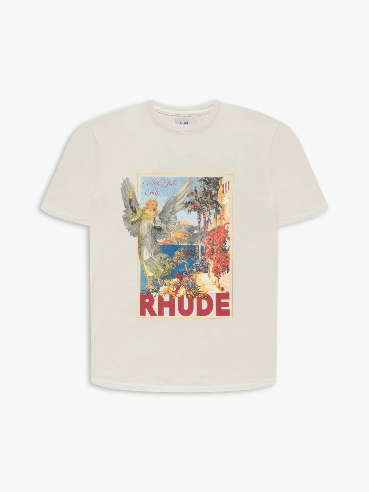 Rhude Vintage Collage Poster Graphic Oversized T‑Shirt