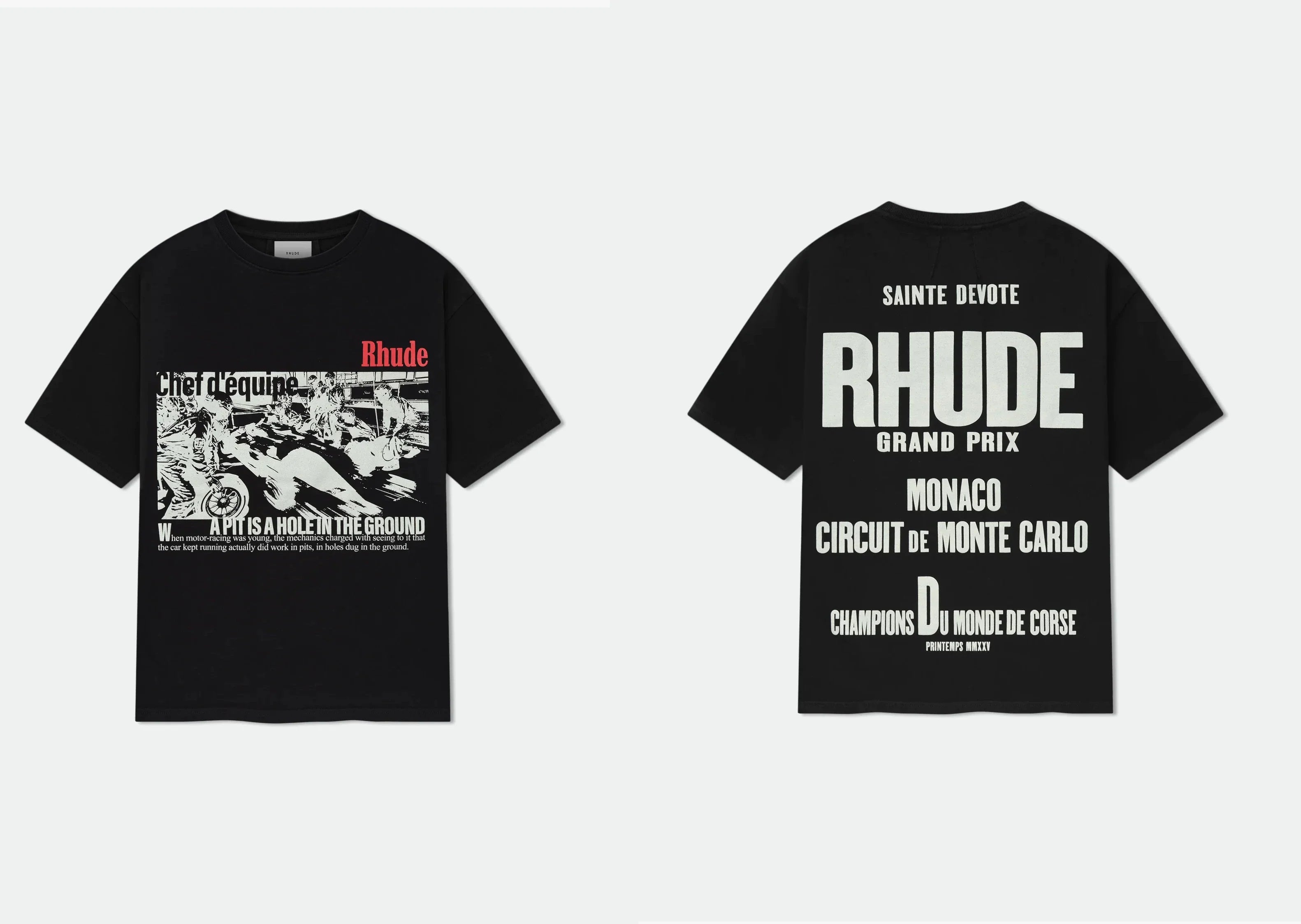 Rhude Monaco Grand Prix Racing Graphic Oversized T‑Shirt